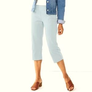 Women's Croft & Barrow® Blue Effortless Stretch Capri Pants Size 14 reg